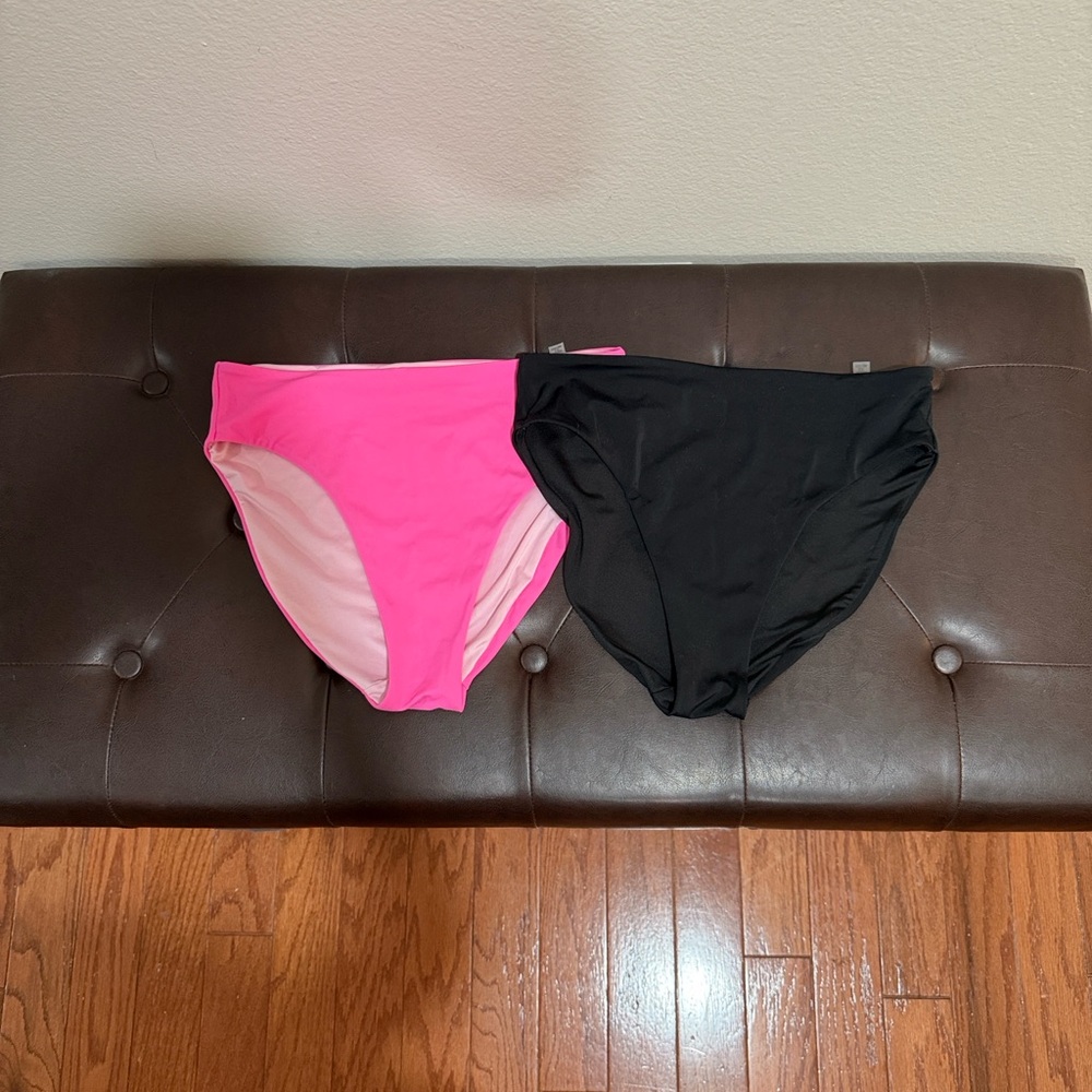 NWOT*** VS Black and Pink High Waisted Bikini Bottoms